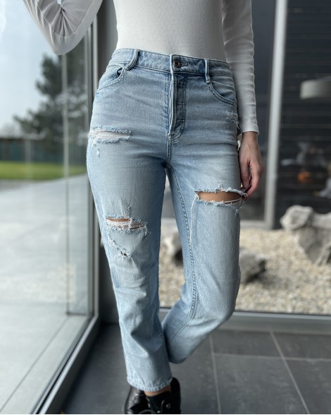 Džíny dámské Miss Sixty světle modré trhané